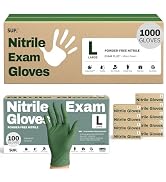 SUP Nitrile Exam Gloves, Powder-Free Latex-Free Food Safe Cooking Cleaning Disposable Medical Glo...