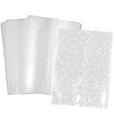Prembag 100 Pcs 4-3/10 x 5-9/10 Inch Matte Cookie Sleeves for Gift Giving,White Polka Dot Small T...