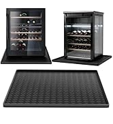 Mini Fridge Silicone Mat with Raised Edges 25.6"x25.6"x0.8" Silicone Mat for Mini Fridge Non-Slip...