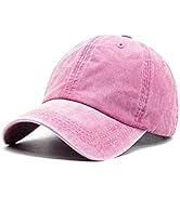 Unisex Vintage Washed Distressed Baseball-Cap Twill Adjustable Dad-Hat…