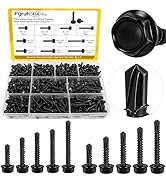 Fgruh 458Pcs #8#10 Self Tapping Screws Assortment Kit,Hex Washer Head 410 Stainless Steel Self Dr...