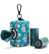 ATIFBOP Dog Poop Bag Dispenser with 30 Bags, Dog Waste Bag Holder Fit All Dog Leashes, Soft and B...