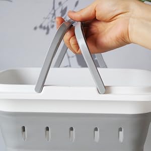 portable folding hamper caddy basket