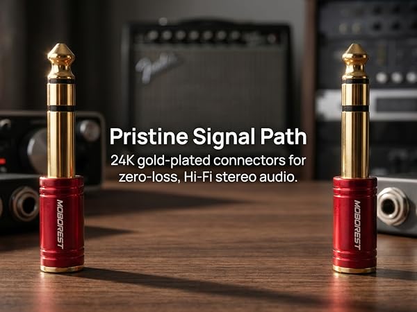 3.5mm to 1/4 (6.35mm) Stereo Pure Copper Adapter