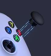 eXtremeRate Edge Sticks Interchangeable Thumbsticks for Xbox Core Controller, Black Swappable Ana...