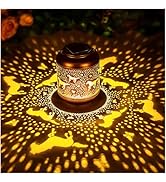 Horse Solar Lanterns Outdoor Waterproof,Hanging Solar Lights Horse Gifts for Women Men Metal LED ...