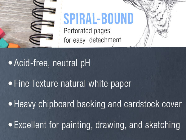 art supply journal premium heavyweight acidfree perforated durable smooth texture creative