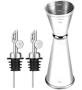 Pafusen Jigger with 2 Auto Flip Pourers, Jigger for Bartending with 5 Measurements Inside, Jigger...