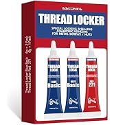 ESKONKE 3 Pack Thread Locker Blue Basic + Threadlocker Red 271, Nuts & Bolts Locker Lock Tight & ...