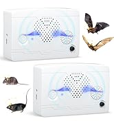 2026 Bat Deterrent Devices for Attic, 2 Pack Rechargeable Ultrasonic Bat Fortress Mini Keep Away,...