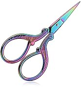 Small 3.6inch Embroidery Scissors, Stainless Steel Sharp Scissors, Multicolor Sewing Scissors for...