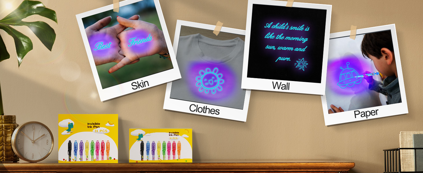 cool pen prizes secret writing pen with light invisible ink pen 8 pack