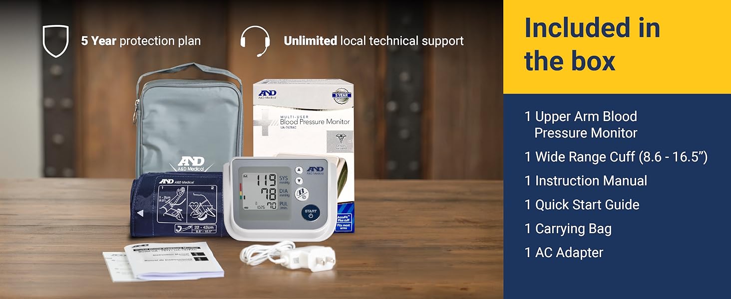 AD Medical.UA-767FAC - B00OMSWYDM Multi user Blood Pressure Monitor Clinical Grade