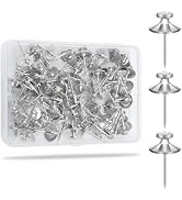 KURUI 60Pcs Double Headed Nails for Hanging Pictures, Wall Hangers Without Nails, Thumb Tacks for...