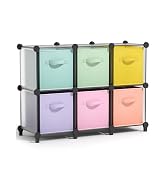 Sorbus 6 Cube Storage Organizer with 6 Fabric Storage Bins, Closet Organizers and Storage with 11...