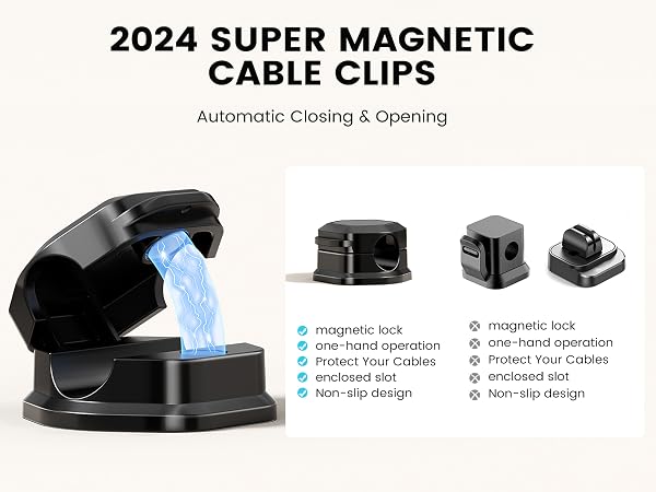 magnetic cable clips