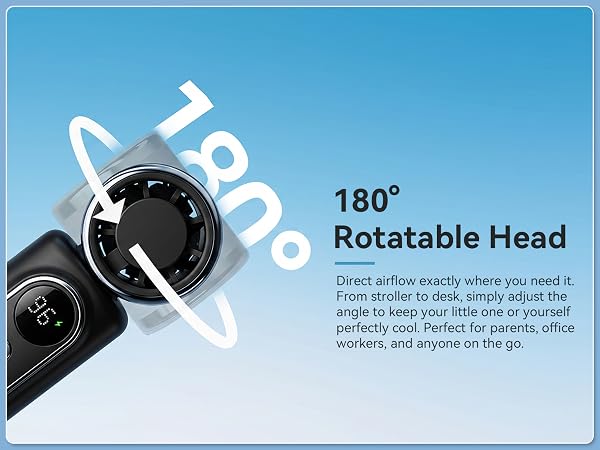 Adjust theangle to keep your little one or yourselfperfectly cool.