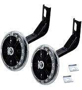 Tsnamay Pair of Bicycle Auxiliary Wheel Children's Bicycles Accessories For 12" 14" 16",Flash Tra...