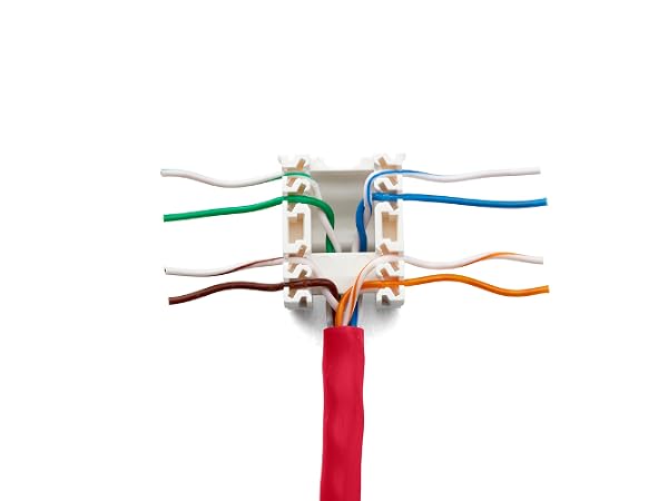 truecable cat6a unshielded toolless keystone jack red