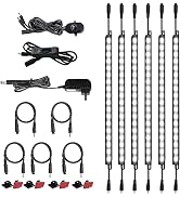 Cefrank LED Safe Lights Motion Activated, (6) 12" Linkable Light Bars + Motion Sensor + Rocker Sw...