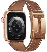 Adorve Leather Magnetic Watch Band for Apple Watch Bands Women 38mm 40mm 41mm 42mm 44mm 45mm 46mm...