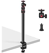 NEEWER Extendable Camera Desk Mount with Ball Head, 17"-40" Adjustable Table Light Stand with 1/4...