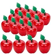 HANZE Large Plastic Red Apple Containers (Pack of 16)- Candy Chocolate Toy Filling Jar, Ideal for...