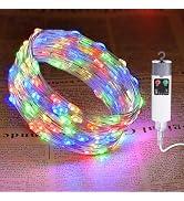 Joomer Fairy String Lights, 33FT 100LED Rechargeable Outdoor String Lights with 13 Modes, Waterpr...