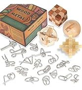 Brain Teasers Metal Puzzles for Kids & Adult 22Pack, Mind, Logic and IQ Game Test Toy for Teens, ...