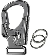 Ahiller Carabiner Clip,1.9'' Alloy Car Keychain Clip with 2 Key Ring,Outdoor Hooks,Small Key Hold...