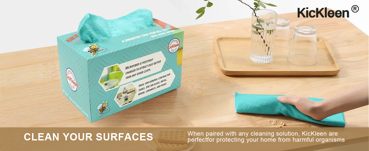 blue microfiber cloths