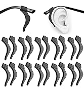 PTSLKHN Soft Silicone Eyeglass Ear Hooks, 10 Pairs of Non-Slip Eyeglasses Ear Grips for Glasses, ...