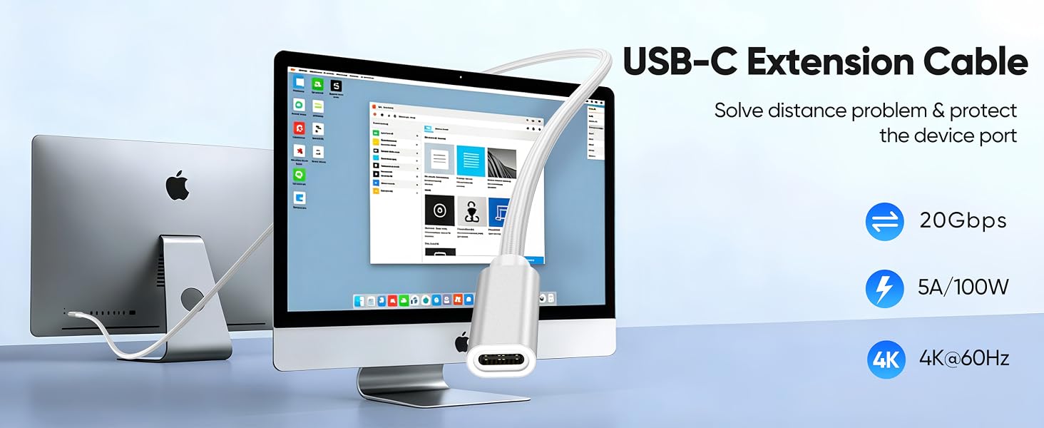 usb-c male to usb-c female cable