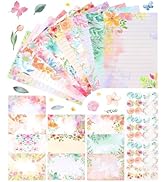 160 Pcs Stationery Paper Envelopes Set Includes 50 Lined Writing Paper & 50 Envelopes with 60 Col...