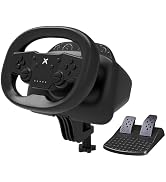 DOYO PS4 Steering Wheel and Pedals, 270 Degree Wireless Gaming Racing Wheel with Dual-Vibration M...