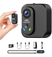 POV Camera 4K with WiFi, Body Mount Camera for Outdoor Sports Cycling Motorcycle Vlog, 150° Wide ...