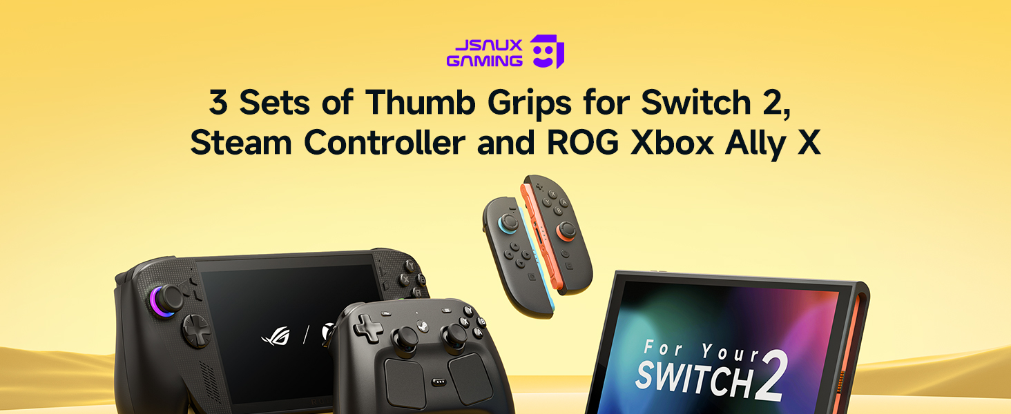 JSAUX Thumb Grips for Nintendo Switch 2/Steam Controller/ROG Xbox Ally X