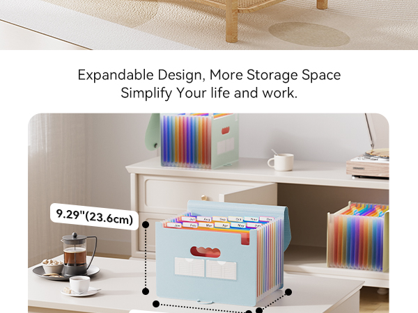 ThinkTex Accordion File Organizer, 12 - Pocket Expanding File Folders