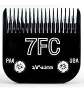 OwnLifeYF Black Detachable Steel Pet Dog Clipper Blades, Size-7FC, Compatible with Andis Cut Leng...