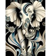 DIADAY Elephant Diamond Painting Kit for Adults, Diamond Art 12x16 Inch | 5D Full Drill Diamond A...