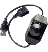 USB Male to Female Cable with Variable Control Knob - Black