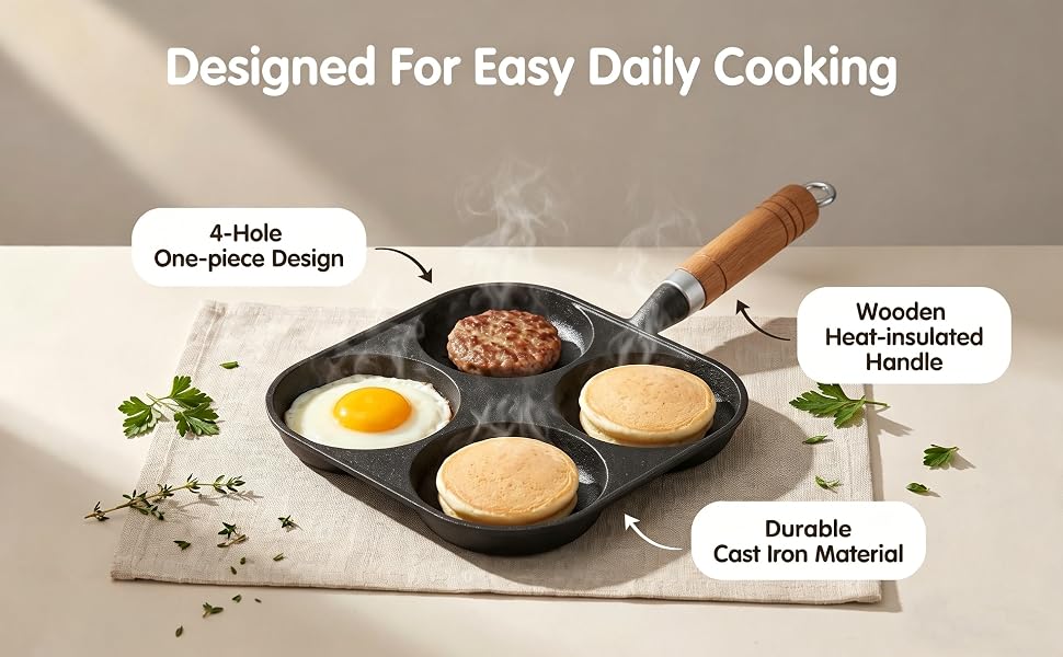 egg frying pan 4 hole
