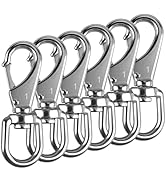 KINLINK 304 Stainless Steel Swivel Snap Hooks, 6 Pack 3.5 Inch Flag Pole Clips, Heavy Duty Spring...