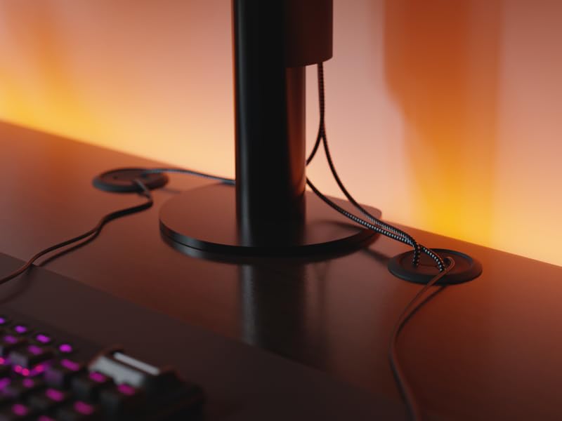 hide cables in the desk
