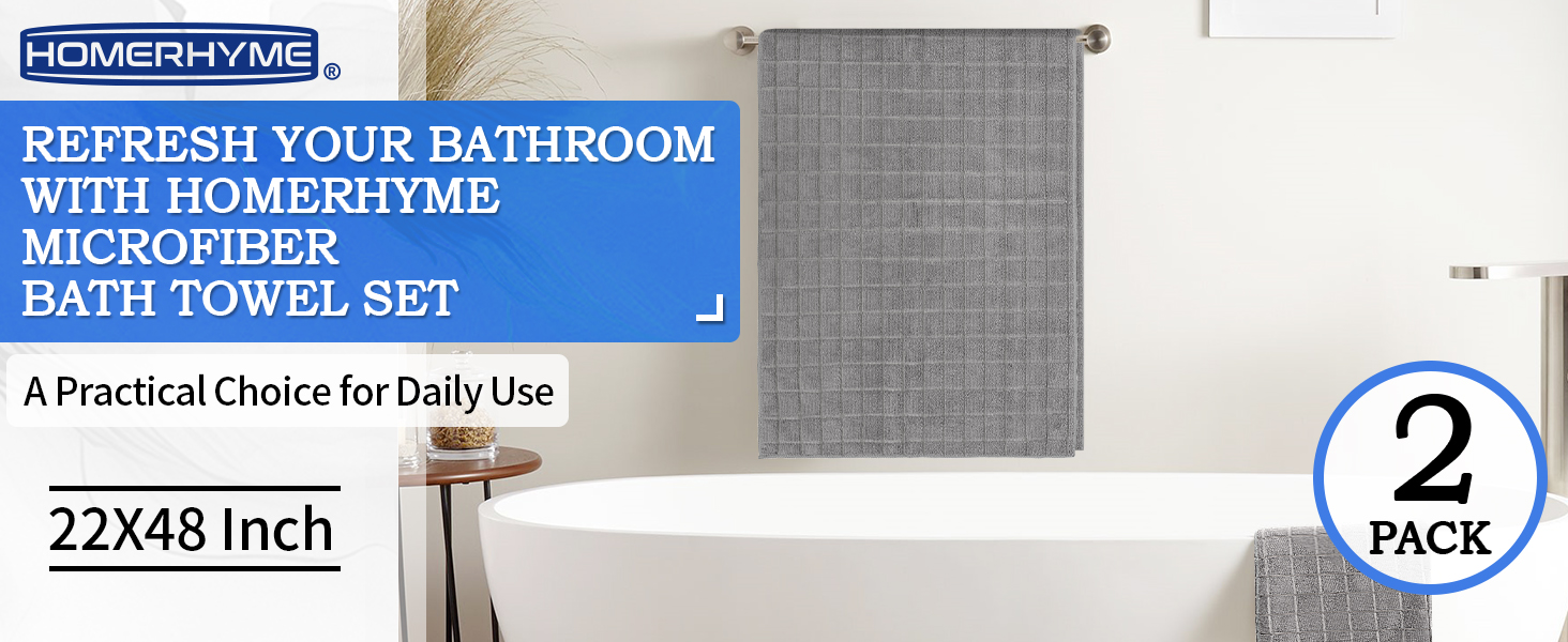 Quicker to Dry, Lighter Weight, Super Soft and Absorbent, Perfect Bathroom Towels