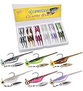 Crappie-Baits- Plastics-Jig-Heads-Kit-Shad-Minnow-Fishing-Lures-for Crappie-Panfish-Bluegill-40 &...