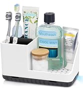 PARKMANI Bathroom Counter Organizer, Bathroom Organizers and Storage, Detachable Toothbrush Holde...