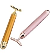 AMZVEZO Beauty Bar 24K Gold Facial Massager - Face T Shape Tool for Skin Care Tightening with Erg...