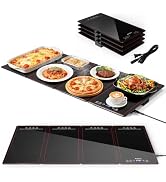 HomeElves Electric Warming Tray,4-in-1 Modular Food Warmers for Parties Buffet with 10 Temp Setti...