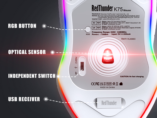 Optical gaming mouse